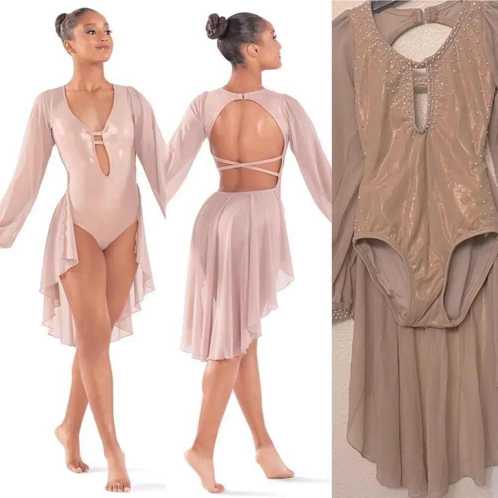 Tenth House solo custom 2 Die 4 Dance dress costume tan beige MYSTIC TD23413 LC